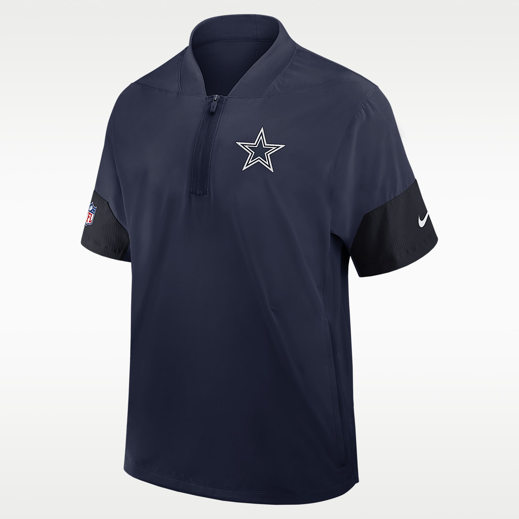 Dallas Cowboys Sideline Coach Men's Nike NFL 1/2-Zip Short-Sleeve